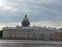 Palaces line the Neva River with St Isaac's Cathedral in the background